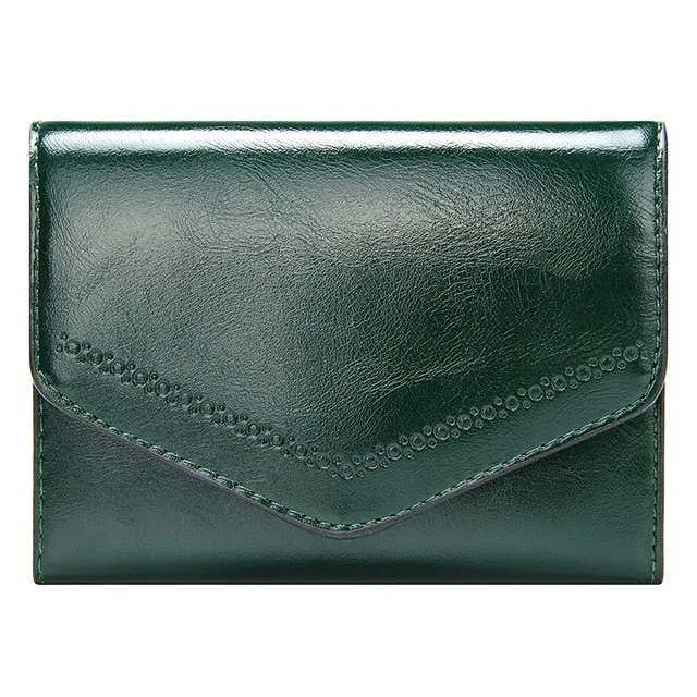 Envelope Women Wallet Patent Leather Ladies Short Coin Purse Women's Clutch Money Bags High Capacity Credit Card Holders Female