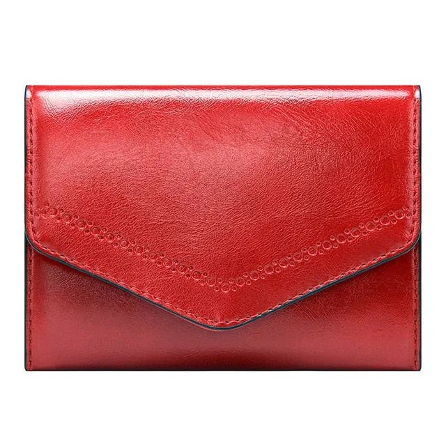 Envelope Women Wallet Patent Leather Ladies Short Coin Purse Women's Clutch Money Bags High Capacity Credit Card Holders Female