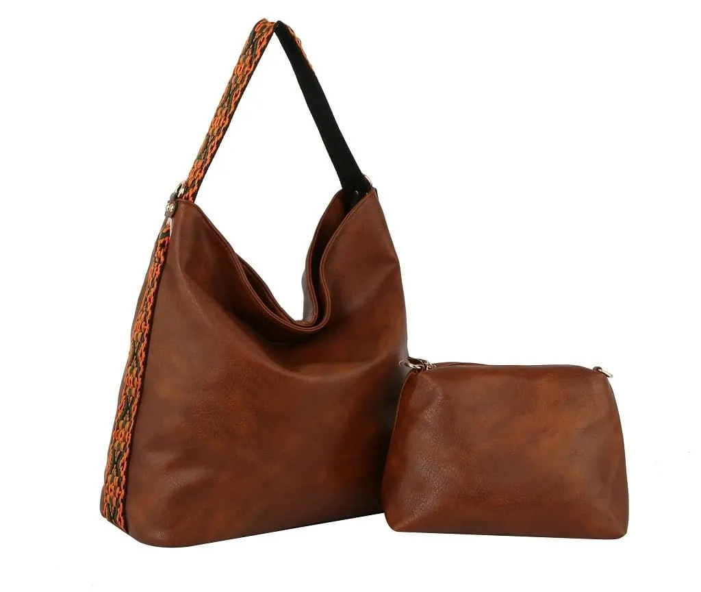 HG0121 2-in-1 Hobo Fashion Bag with Aztec Print Handle