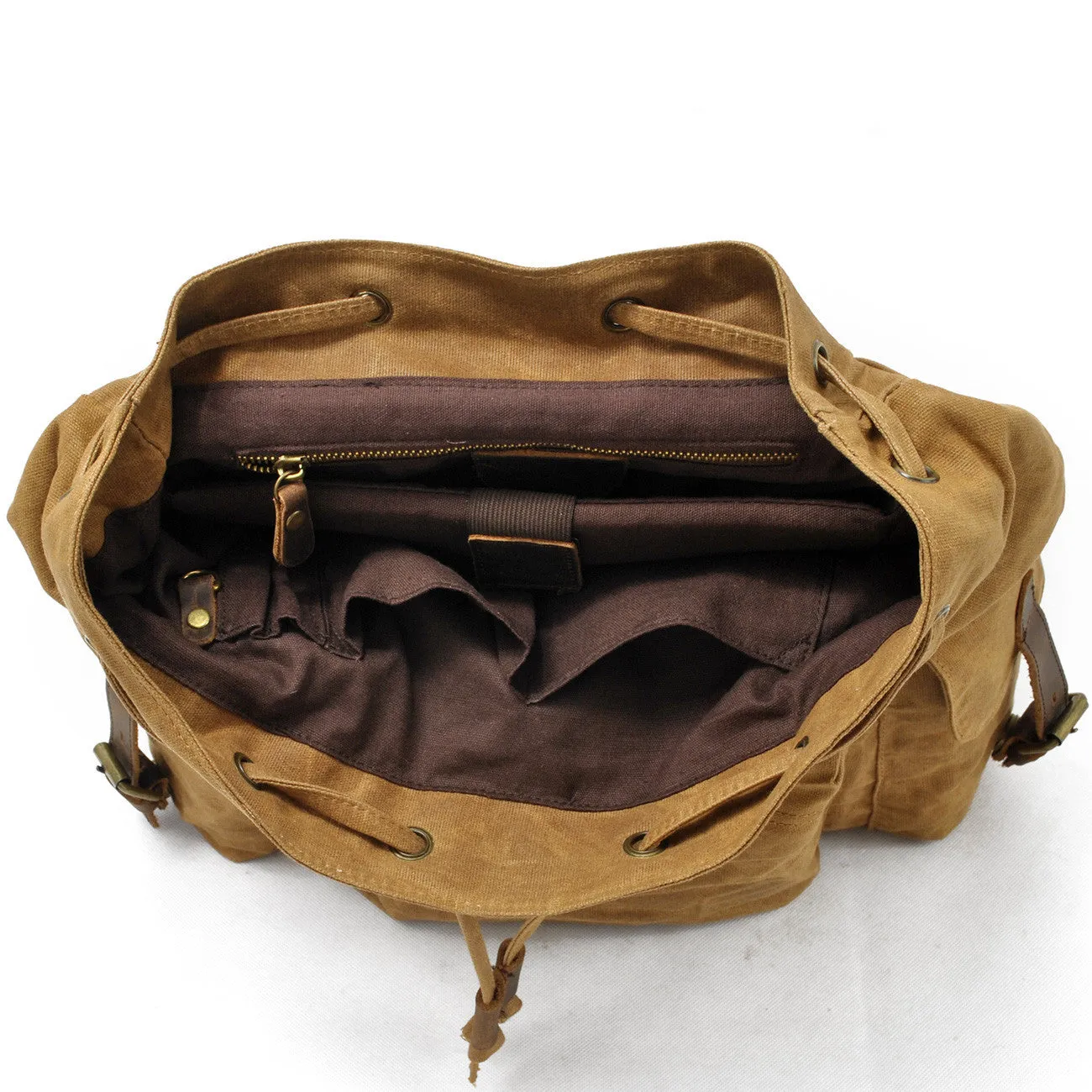 Men's Canvas Backpack Bag Travel Bag Outdoor Large Capacity Bag Durable Schoolbag Bag For Gift
