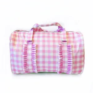 Pink Plaid Duffle Bag